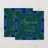 Indigo Blue Goddess Special Party Einladungen (Vorne/Hinten)
