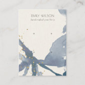 Indigo Blue Gold Abstrakt 2 Stuhlvorratsanzeige Visitenkarte (Vorderseite)