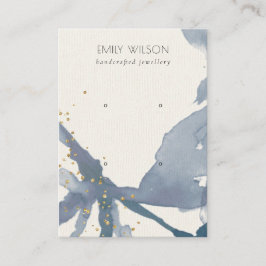 Indigo Blue Gold Abstrakt 2 Stuhlvorratsanzeige Visitenkarte