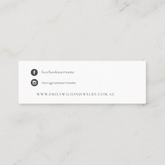 Indigo Blue Gold Abstrakt Stuhlvortrag Anzeige Mini Visitenkarte (Rückseite)