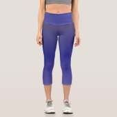Indigo Blue Gradient Capri Leggings (Vorderseite)