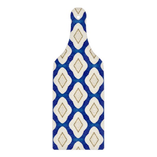 Indigo Blue Gray Azulejo Pattern Portugal Geschenk Schneidebrett (Vorderseite)