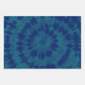 Indigo Blue Hippie Gefärbte Krawatte Abstract Desi Geschenkpapier Set (Vorderseite 2)
