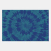 Indigo Blue Hippie Gefärbte Krawatte Abstract Desi Geschenkpapier Set (Vorderseite)