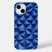 Indigo Blue iPhone Case with Bold 3D Texture (Rückseite)