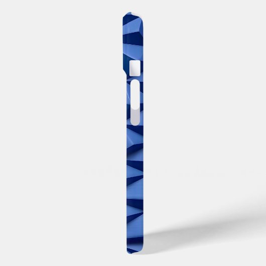 Indigo Blue iPhone Case with Bold 3D Texture (Rückseite / Links)