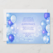 Indigo Blue Laptop Virtual Baby Boy Dusche Einladung (Rückseite)