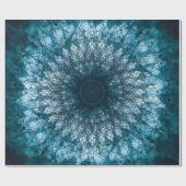 Indigo Blue Mandala Geschenkpapier (Flach)
