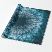 Indigo Blue Mandala Geschenkpapier (Ungerollt)