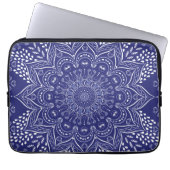 Indigo blue mandala laptopschutzhülle (Vorderseite)