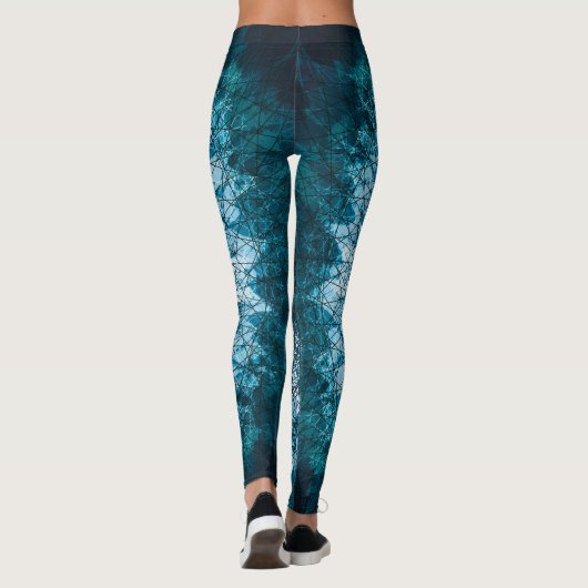 Indigo Blue Mandala Leggings (Rückseite)