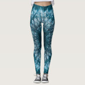 Indigo Blue Mandala Leggings (Vorderseite)