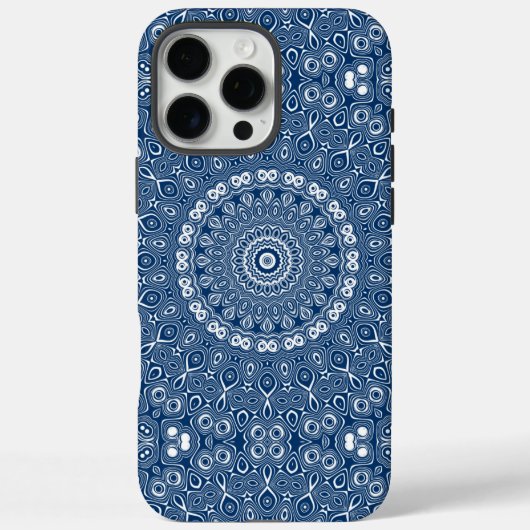 Indigo Blue Mandala Pattern Case-Mate iPhone Hülle (Rückseite)
