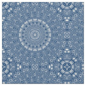 Indigo Blue Mandala Pattern Stoff (Nahaufnahme)