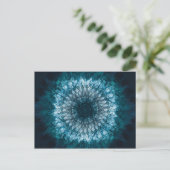 Indigo Blue Mandala Postkarte (Stehend Vorderseite)