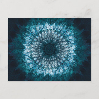 Indigo Blue Mandala Postkarte