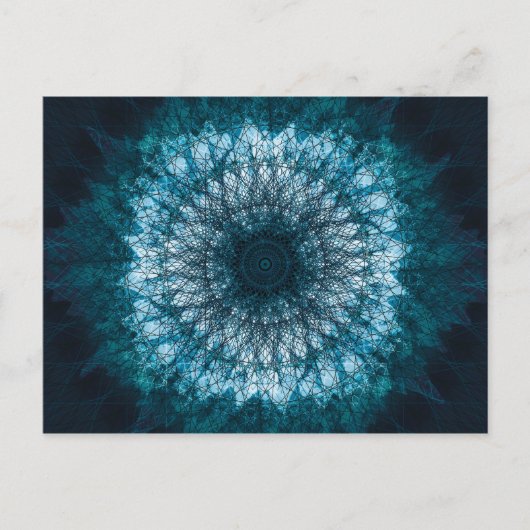 Indigo Blue Mandala Postkarte (Vorderseite)