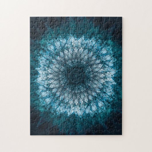 Indigo Blue Mandala Puzzle (Vertikal)