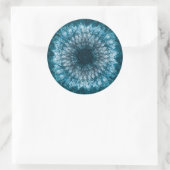 Indigo Blue Mandala Runder Aufkleber (Tasche)