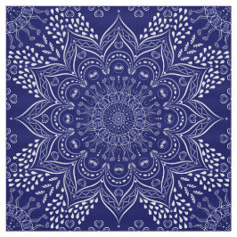 Indigo Blue Mandala Stoff