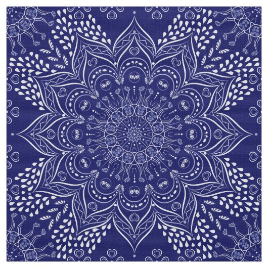 Indigo Blue Mandala Stoff (Muster)