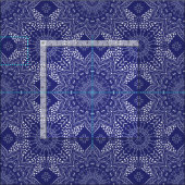 Indigo Blue Mandala Stoff (Kachel)