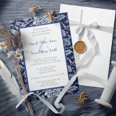 Indigo Blue Meadow Wildblumen Hochzeit Einladung