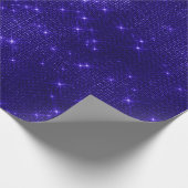 Indigo Blue Navy Glitzer Sequins Funkelnd Cobalt Geschenkpapier (Ecke)