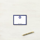 Indigo Blue Outer Space Galaxy Mandala Monogram Post-it Klebezettel (Auf Schreibtisch)