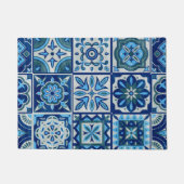 Indigo Blue Portugiesisch Azulejo Lissabon Decorat Fußmatte (Vorderseite)