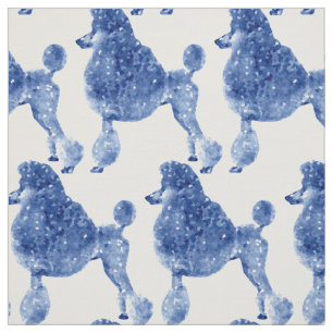Indigo Blue Posh Poodle Stoff