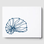 Indigo Blue Seashell - Beach House Vermietung Gästebuch (Rückseite)