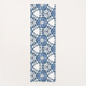Indigo Blue Shibori Gefärbte Krawatte Abstrakt Yogamatte (Vorderseite)