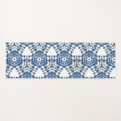 Indigo Blue Shibori Gefärbte Krawatte Abstrakt Yogamatte (Vorderseite (Horizontal))