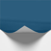 Indigo Blue Solid Color Glossyor Matte Geschenkpapier (Ecke)