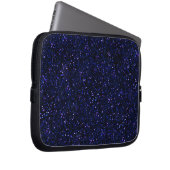 Indigo Blue Starry Mitternacht Glitzer Laptopschutzhülle (Vorne Rechts)