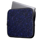 Indigo Blue Starry Mitternacht Glitzer Laptopschutzhülle (Vorderseite Links)