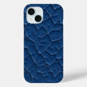 Indigo Blue Stylish Pattern iPhone Case (Rückseite)