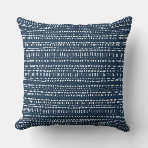 Indigo Blue Throw Pillow Kissen