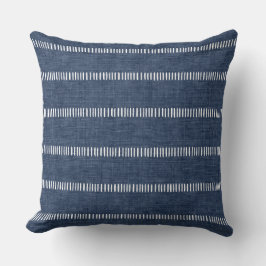 Indigo Blue Throw Pillow Kissen