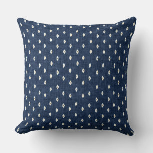 Indigo Blue Throw Pillow Kissen