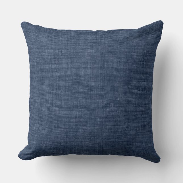 Indigo Blue Throw Pillow Kissen (Vorderseite)