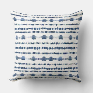 Indigo Blue Throw Pillow Kissen