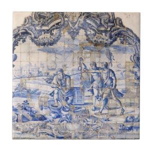 Indigo Blue Vintag Azulejo Antique Shabby Chic Fliese