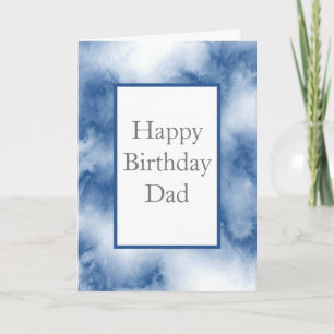 Indigo Blue Watercolor Abstrakt Karte