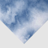 Indigo Blue Watercolor Abstrakt Seidenpapier (Ausschnitt)