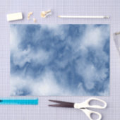 Indigo Blue Watercolor Abstrakt Seidenpapier (Handwerk)