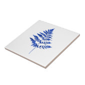 Indigo Blue Watercolor Fern Blätter Fliese (Seite)