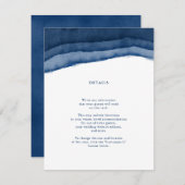 Indigo Blue Watercolor Wedding Insert / Directors (Vorne/Hinten)
