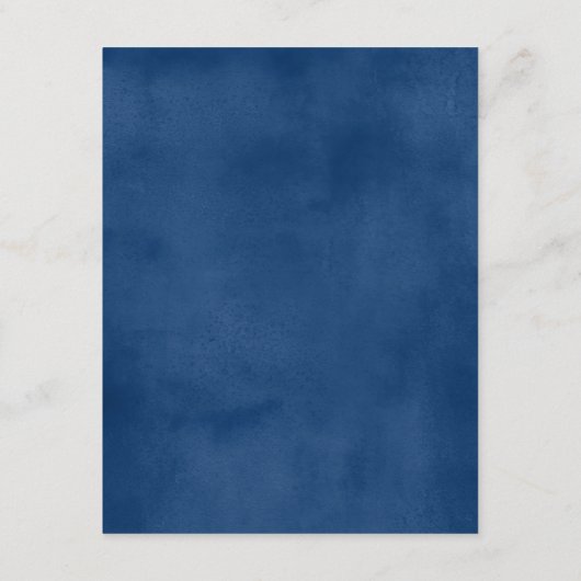 Indigo Blue Watercolor Wedding Insert / Directors (Rückseite)